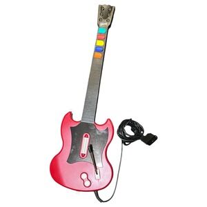 Guitar Hero Red Octane SG Wired Controller  Playstation 2 PSLGH Red Plus Game